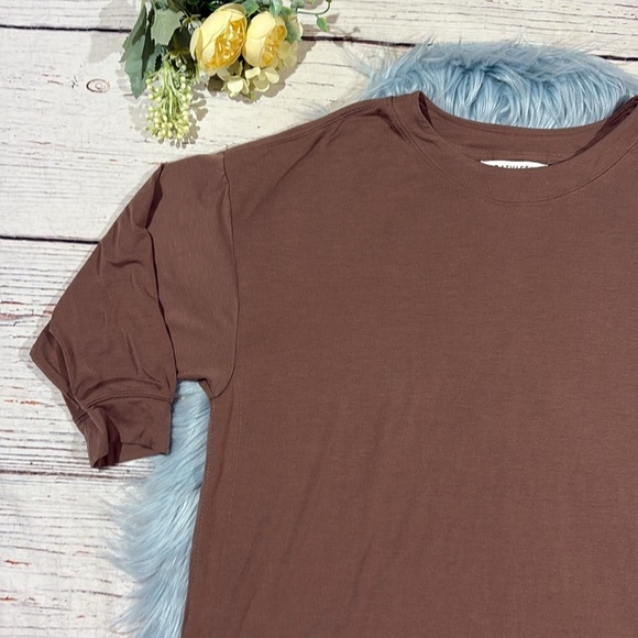 Athleta Womens Inspire Tunic Top Brown Workout Loungewear Athletic Travel - Picture 6 of 9